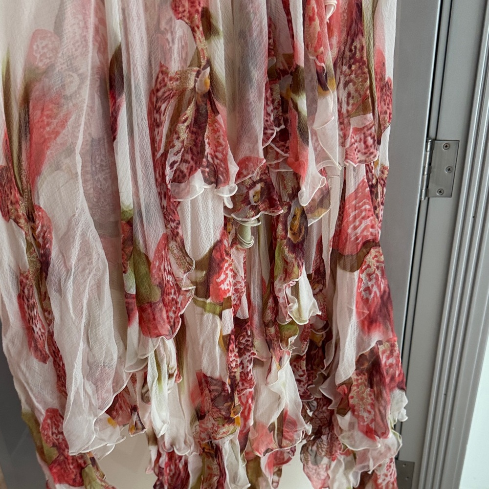 Roberto Cavalli Gorgeous Orchid Floral Sleeveless Gown NEW - Picture 5 of 15